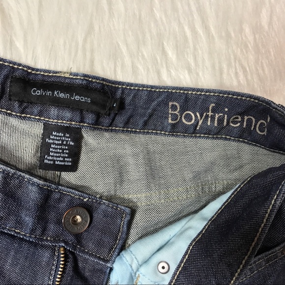 Calvin Klein Medium Wash Distress Boyfriend Jeans - Picture 3 of 5